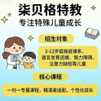 专为孤独症/**育迟缓儿童提供： ​✅1对1**干预 ​✅社